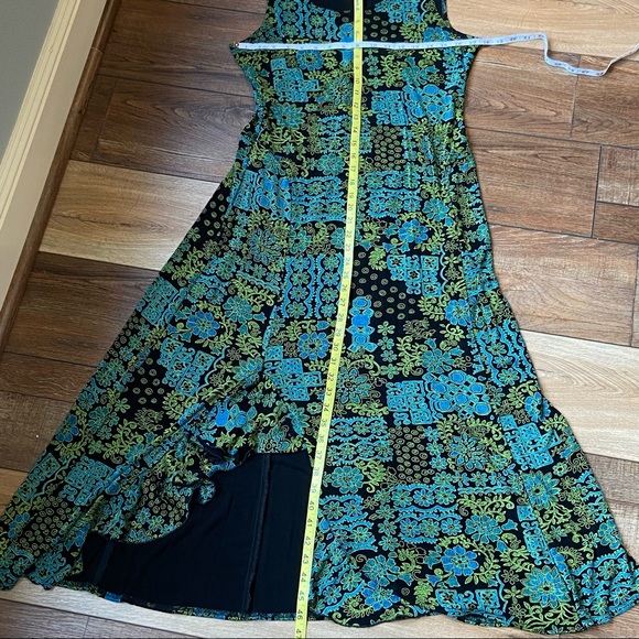 Coldwater Creek Sleeveless Lettuce Hem Maxi Dress Size M - Picture 3 of 7